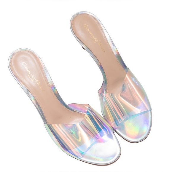 Gianvito Rossi Shoes - GIANVITO ROSSI PVC HEELED SLIDES SIZE 37.5